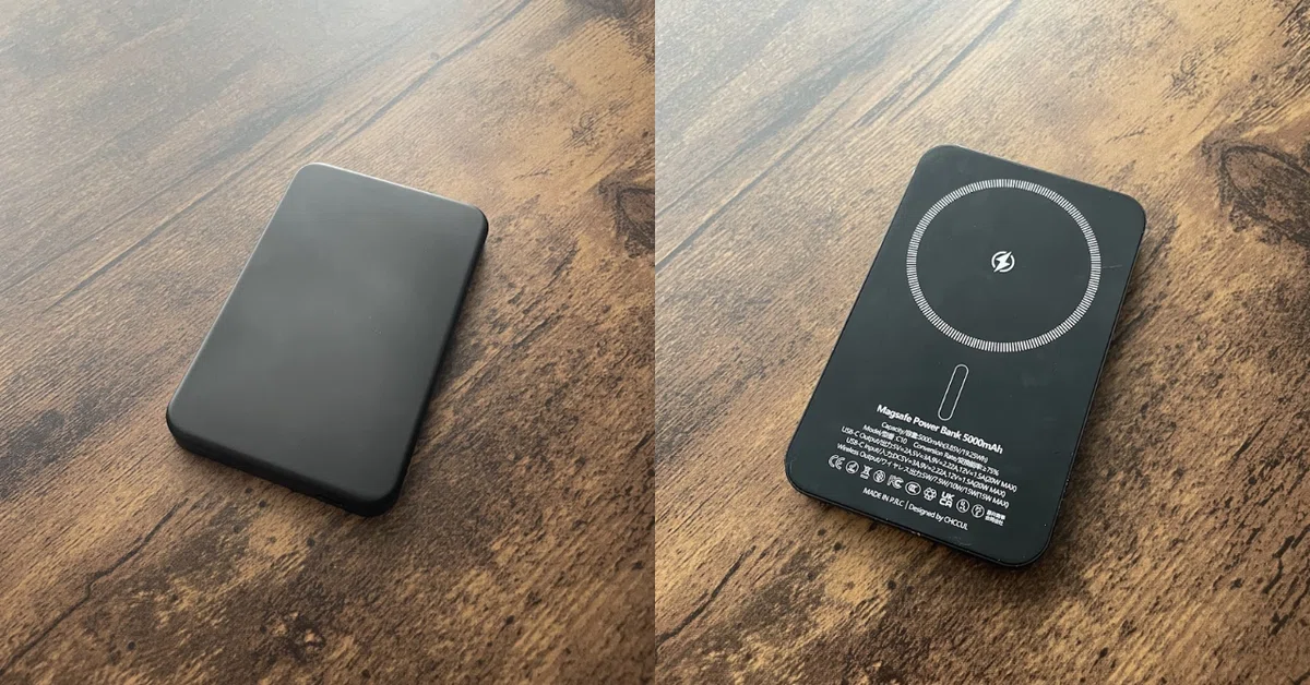 デスクのノイズを消す極薄のCHCCUL C10 MagSafeモバイルバッテリー