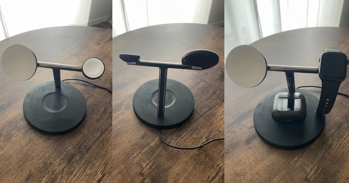 配線整理に欠かせないBelkin 3 in 1 MagSafeワイヤレス充電器