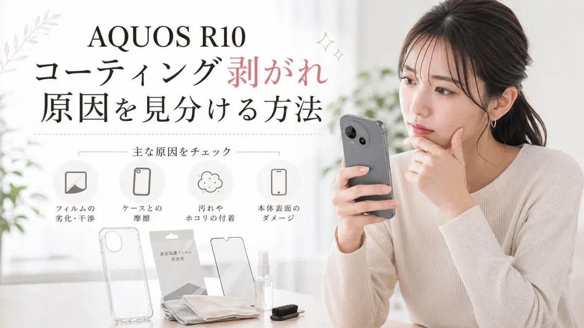 AQUOS R10のコーティング剥がれが不安なとき、まず確認したいこと｜HIDE