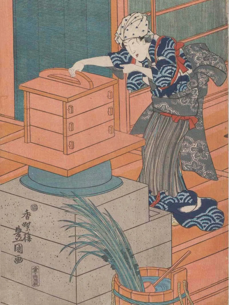 今日は「こどもの日」！柏餅のある浮世絵―三代歌川豊国《皐月》1844年