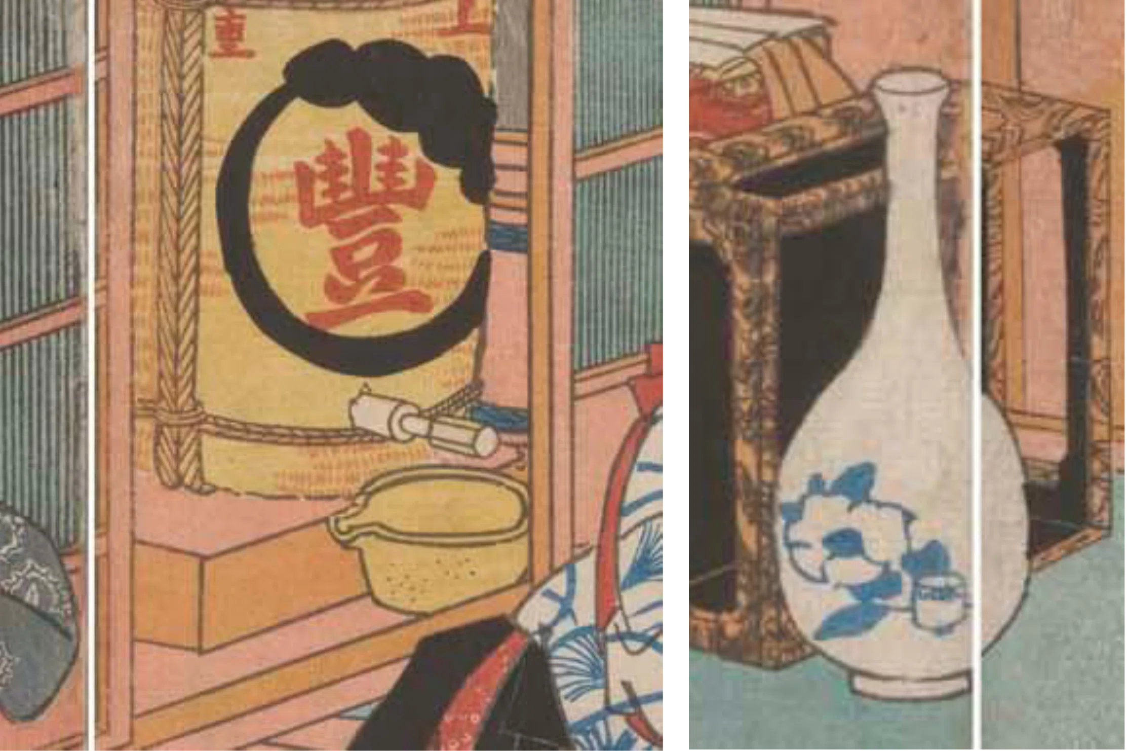 浮世絵版画、今昔児手柏七（召仕おはつ、尾のへ)三代歌川豊国 歌川