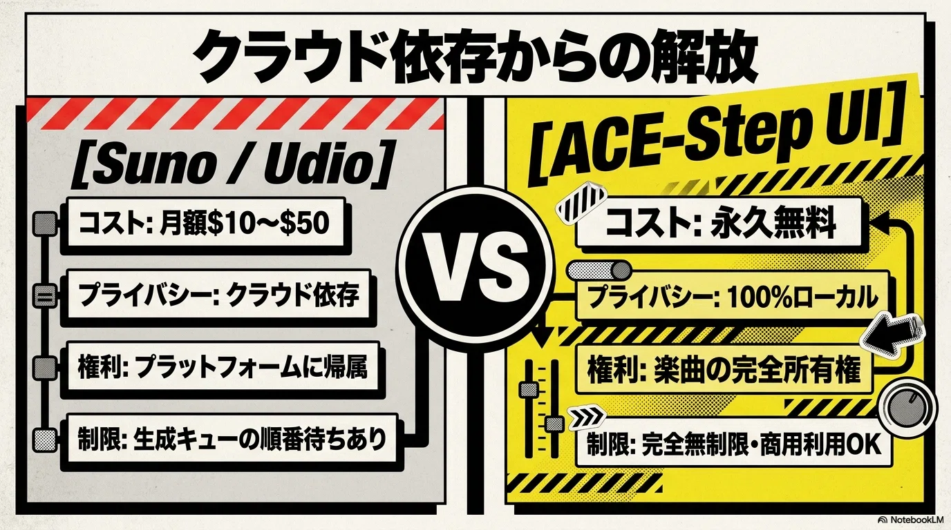 完全無料・商用利用可】AI音楽生成の革命児「ACE-Step UI」：Suno超え