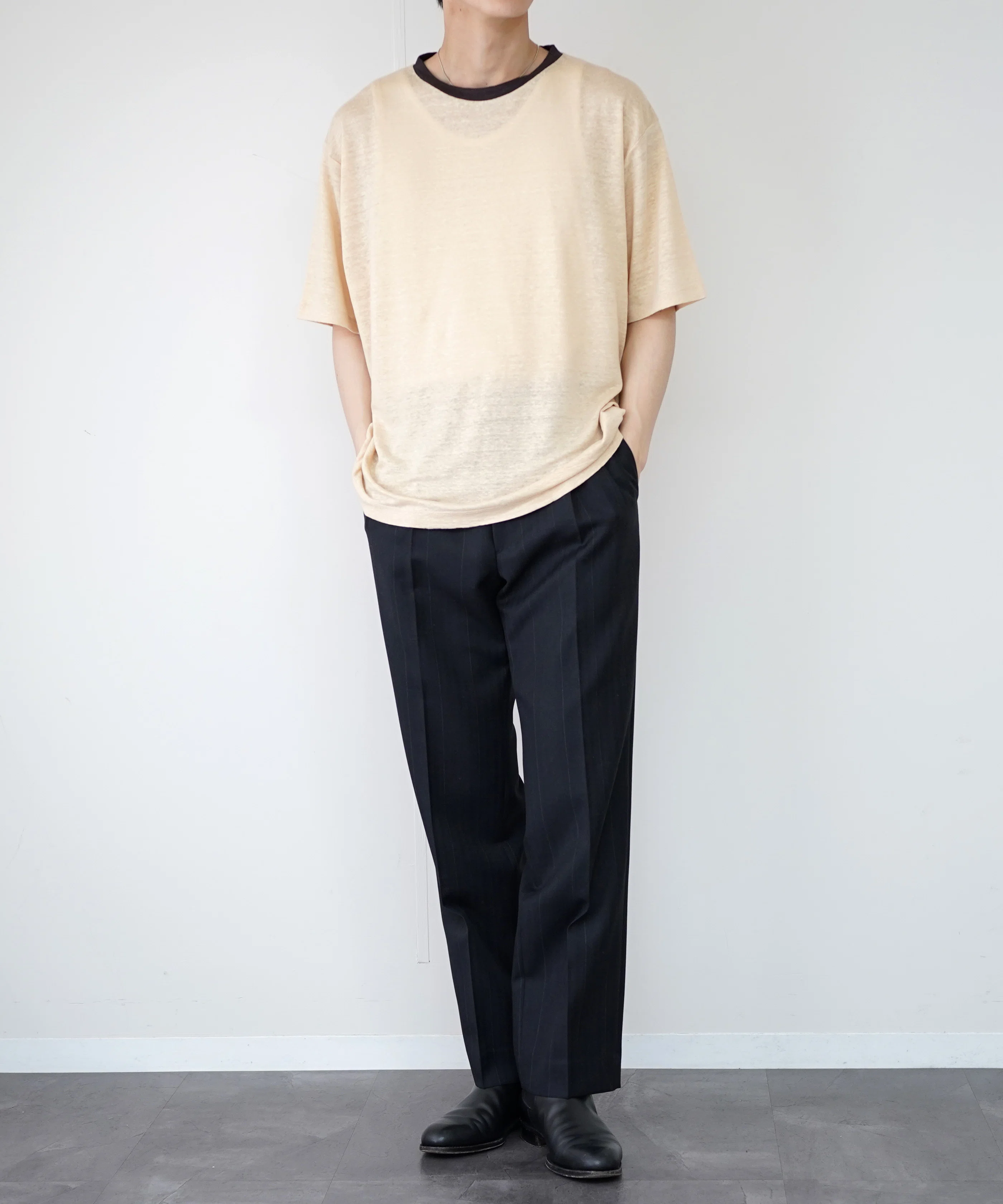 本日19時発売】BATONER NORMANDY LINEN T-SHIRT ｜THIRTY' THIRTY'