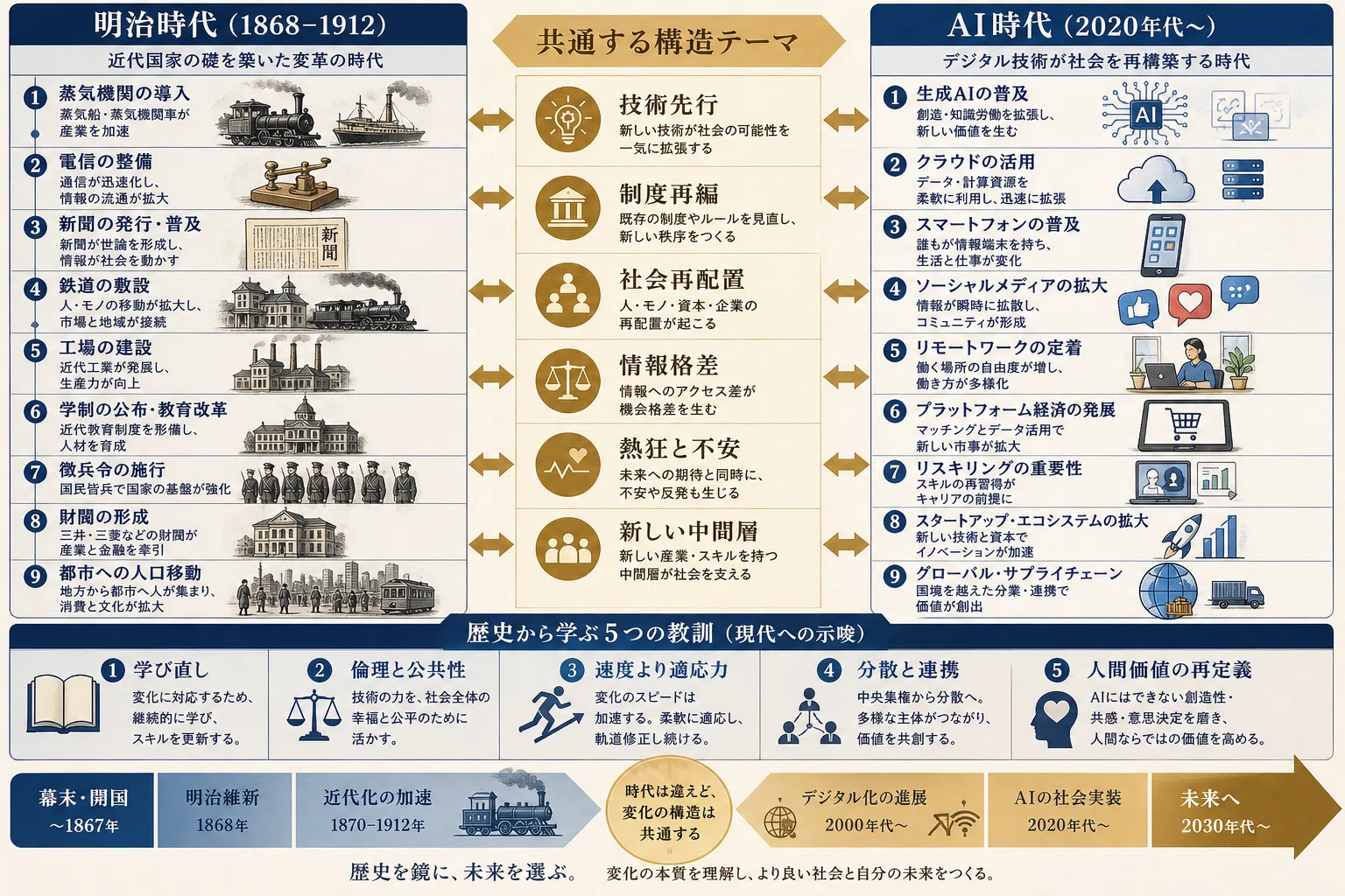 明治維新とAI時代はなぜ似ているのか？技術革命ではなく「社会の再配置