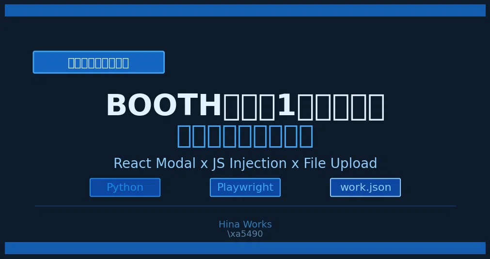 初心者向け完全解説】BOOTHへのデジタル商品出品を1コマンドで自動化