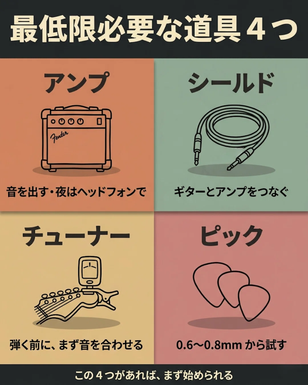 本当に必要な道具”と続けるための選び方｜ヒムロ｜抑うつとギターと
