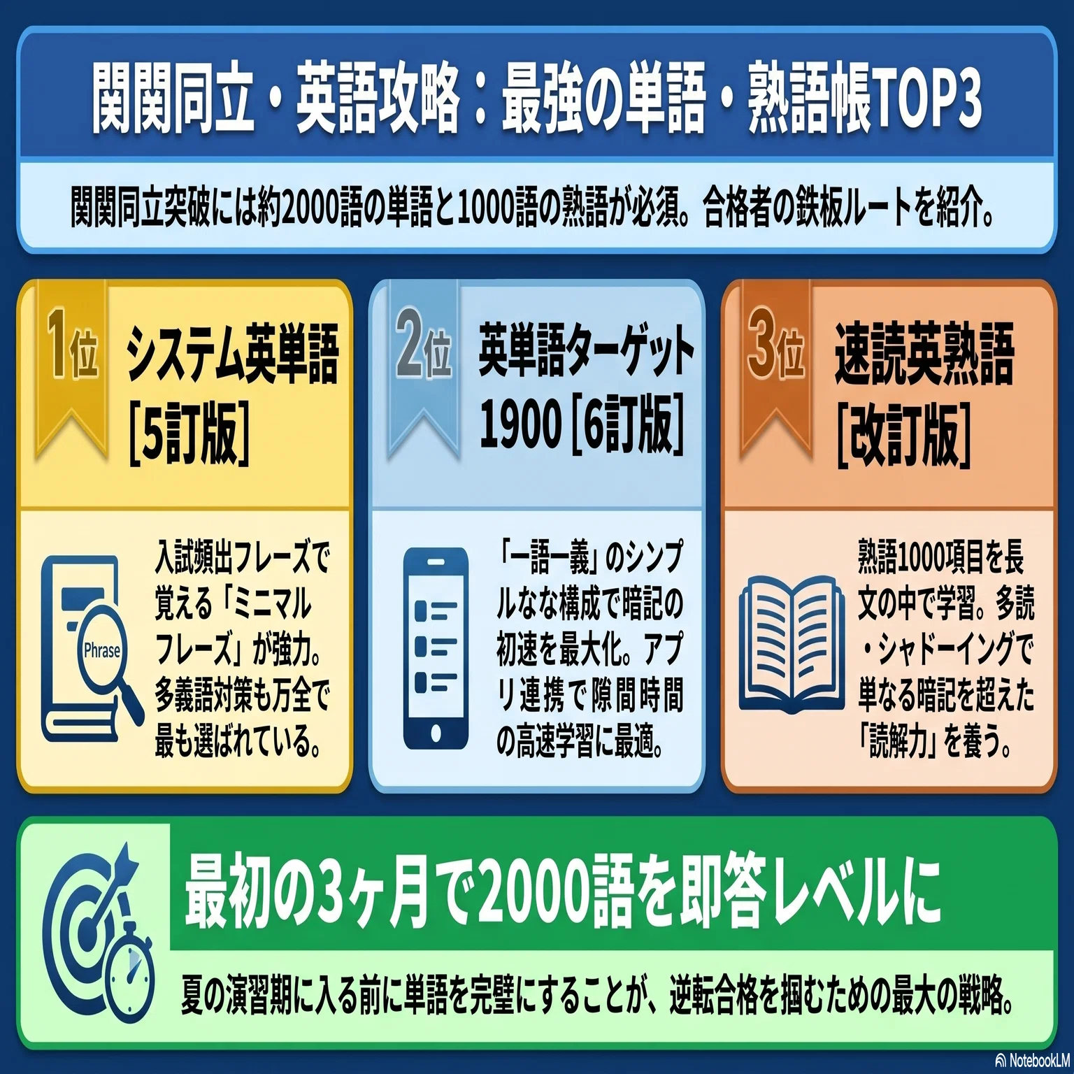 関関同立 英語対策セット｜得点源強化 オススメ参考書ベスト3】｜KKDRオンライン英語塾