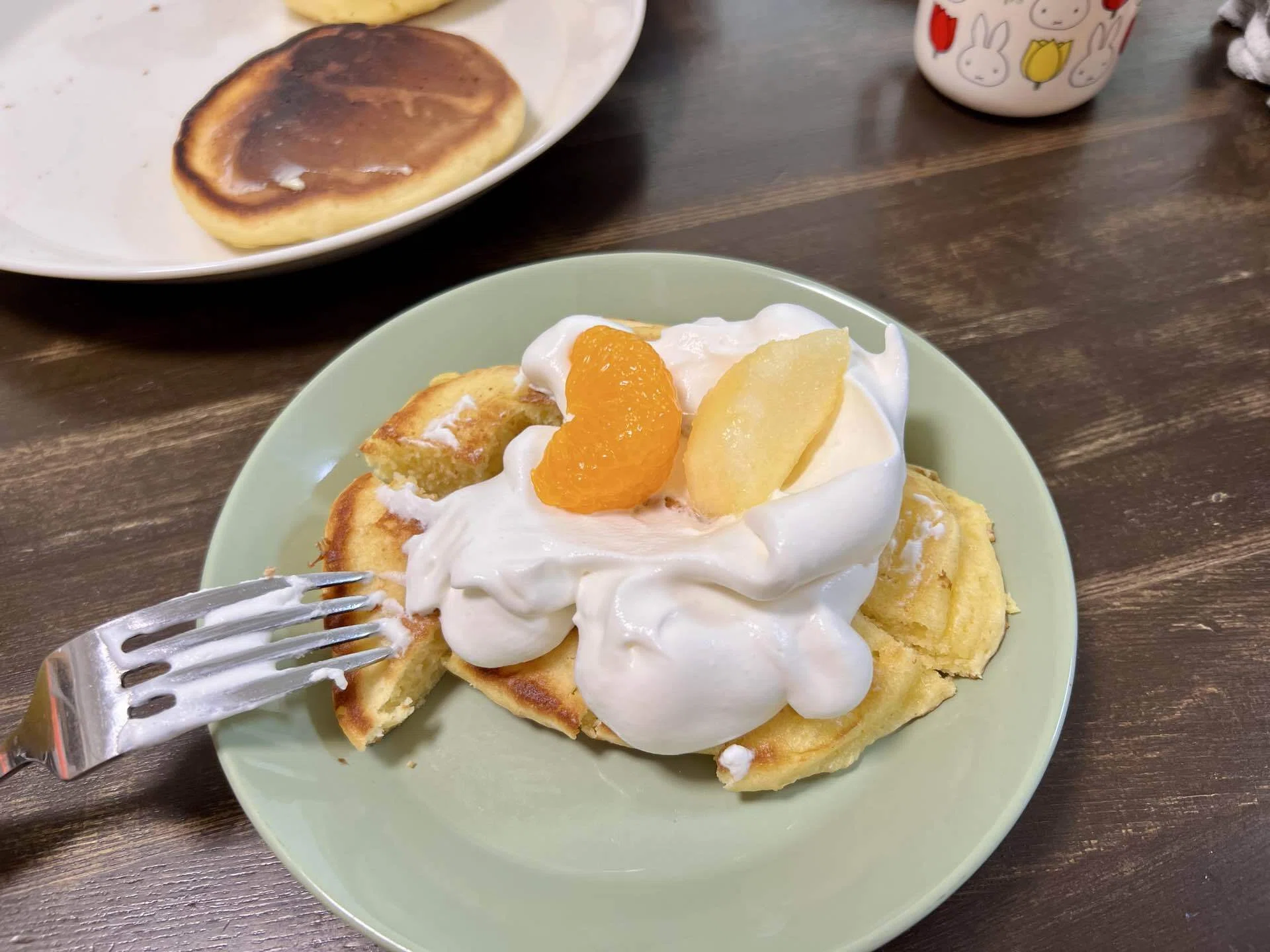 ホットケーキ　おまとめ2点 ホットケーキを焼いて、映画を見ただけの休日｜毎日note、215日目