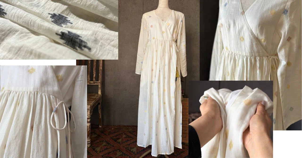 NEERU KUMAR ジャムダニ織　ワンピース injiri インジリ : Jodhpur-56 ジャムダニ織りワンピース | Onepiece
