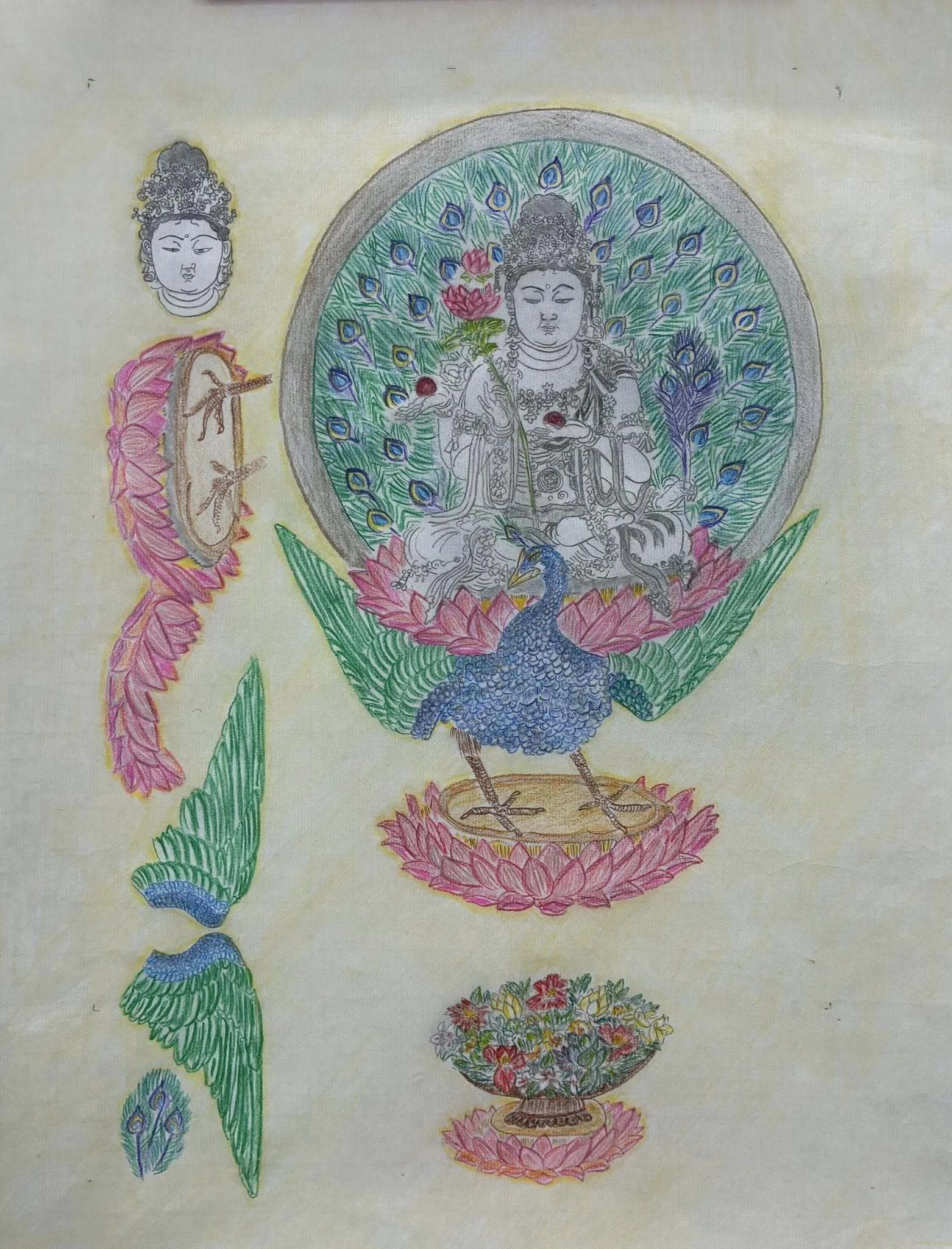 個性や特性が違う [仏画曼荼羅アート] Each piece has its own unique