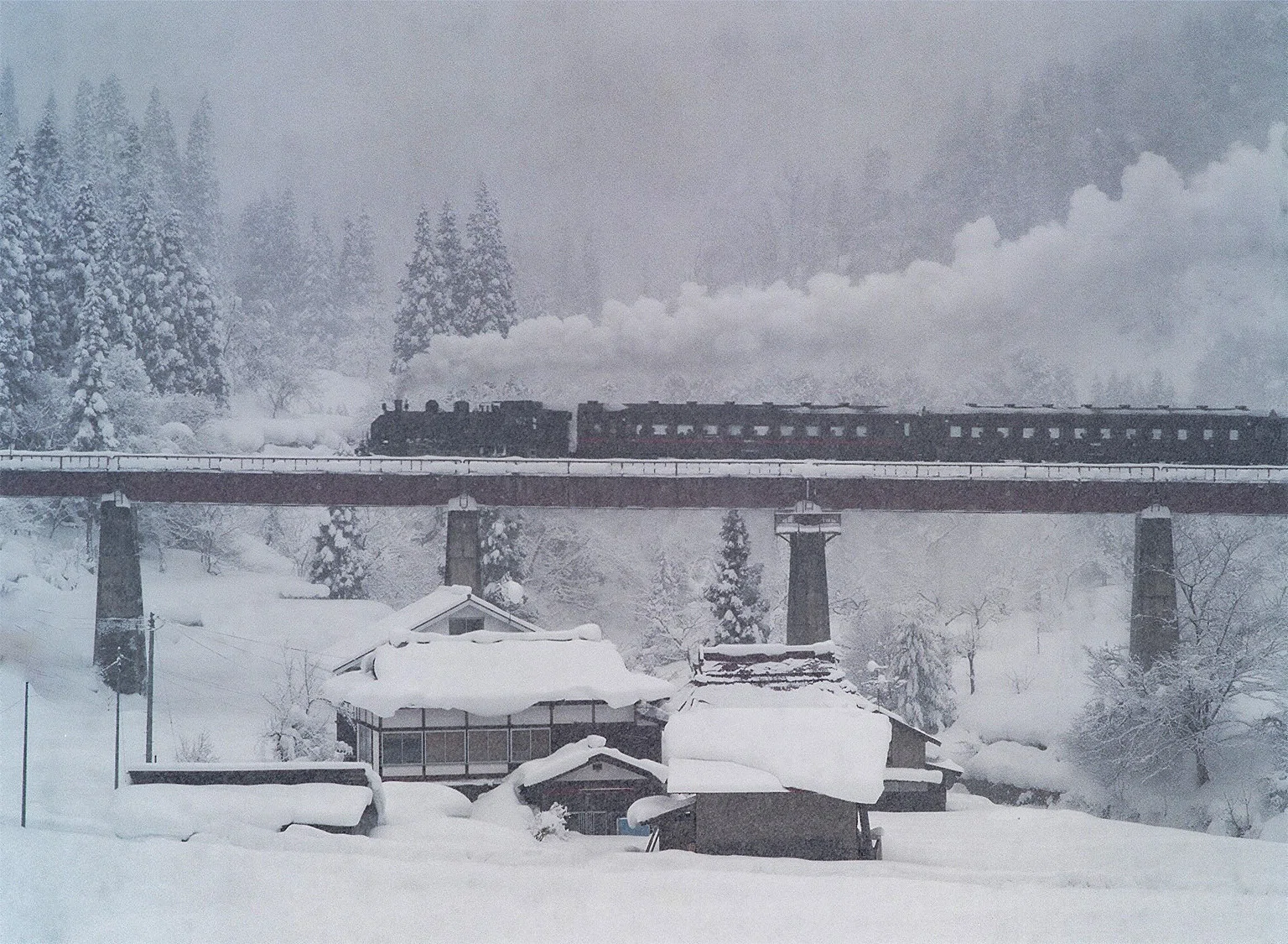v281, 只見線：豪雪のSL会津只見号 （2004年）｜ひろやん