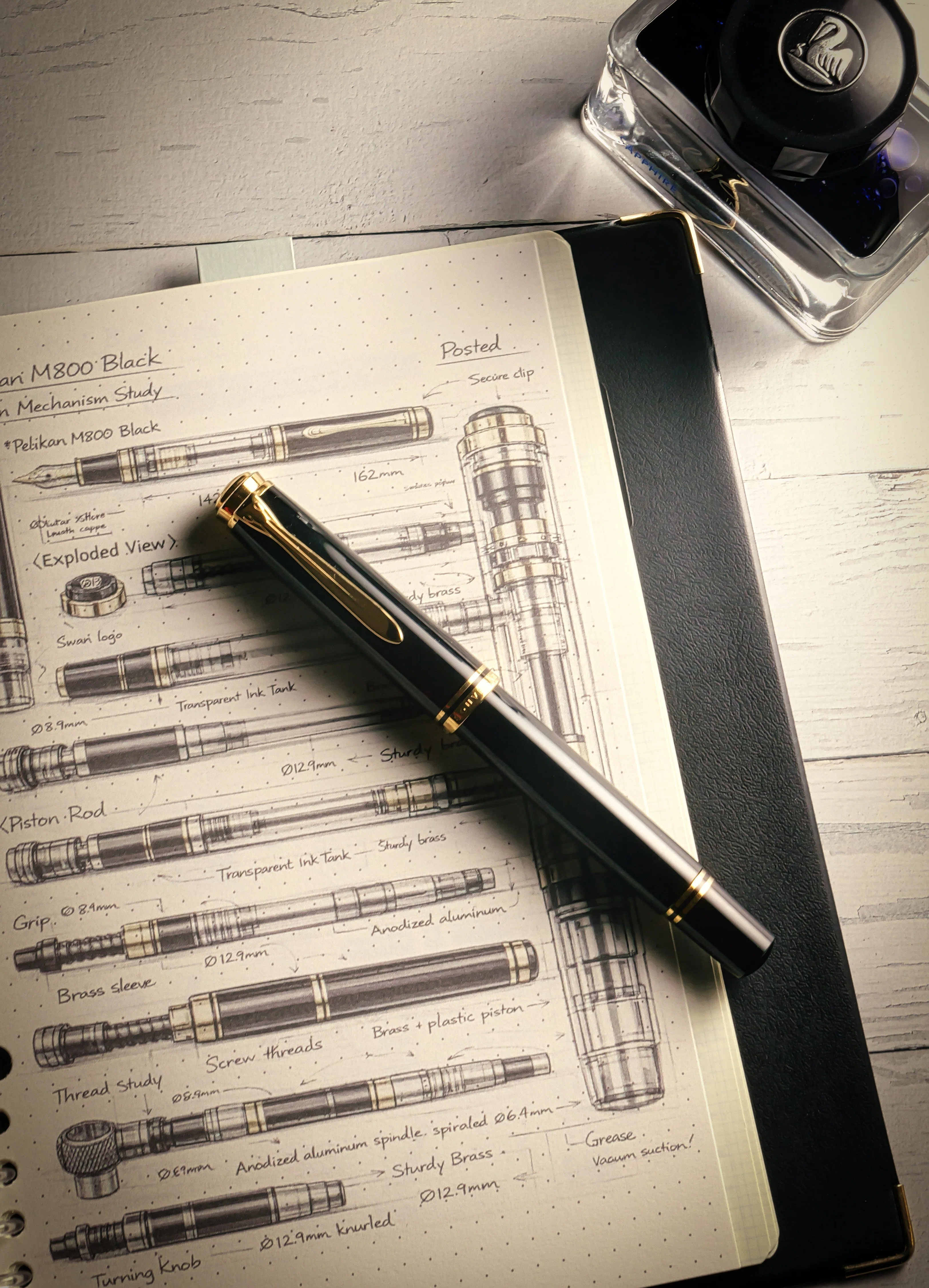 黒軸に宿るエレガンス ― Pelikan Souverän M800 Black｜Hideo Takehara