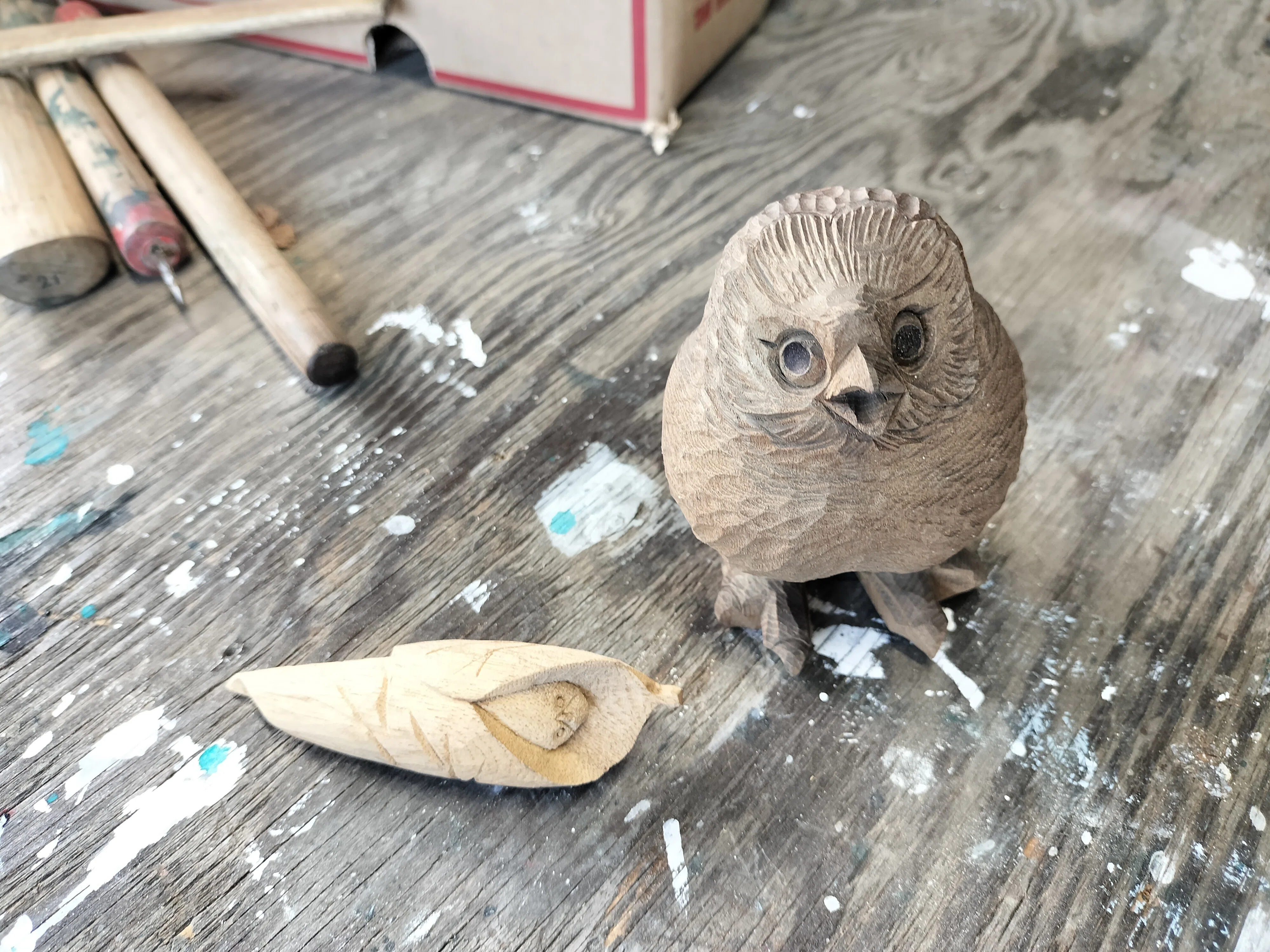 栗山町の木彫り作家、中原篤さんのシマフクロウ｜muuya9928