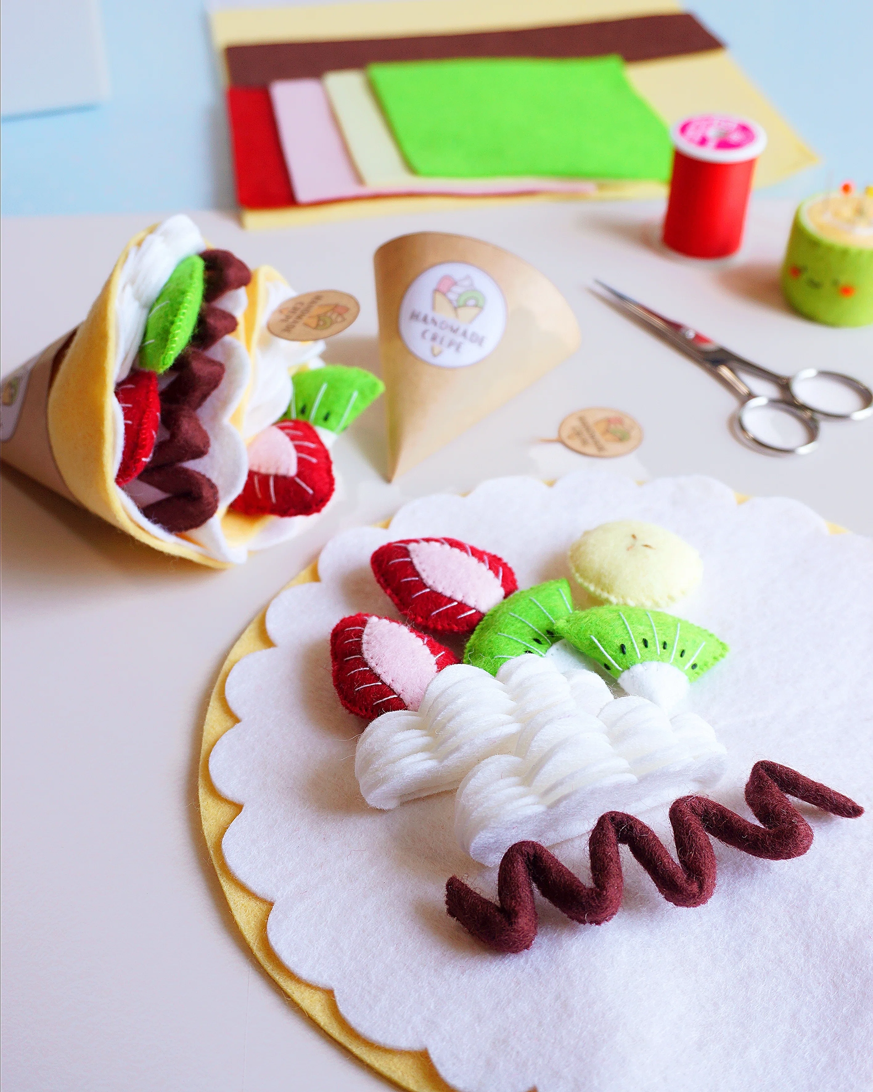 フェルトで作る簡単クレープ｜みにもふ[minimofuu toy/mimiminini/mewfelt]