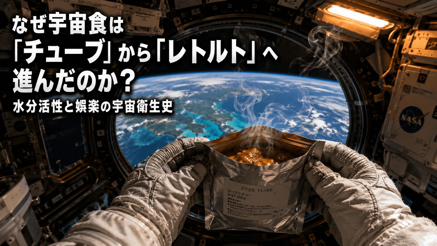 なぜ宇宙食は「チューブ」から「レトルト」へ進んだのか？水分活性と