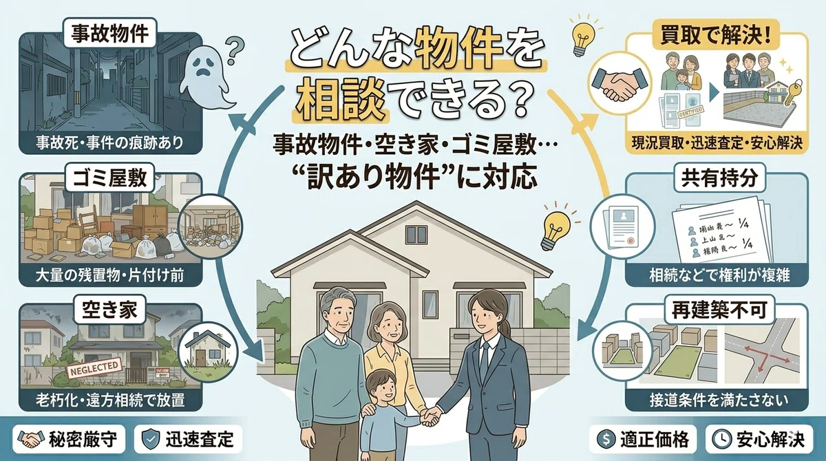 訳あり物件買取プロの評判・口コミ｜事故物件・空き家・ゴミ屋敷売却の選択肢を解説｜不動産メディアの裏話 by 口コミ評判堂