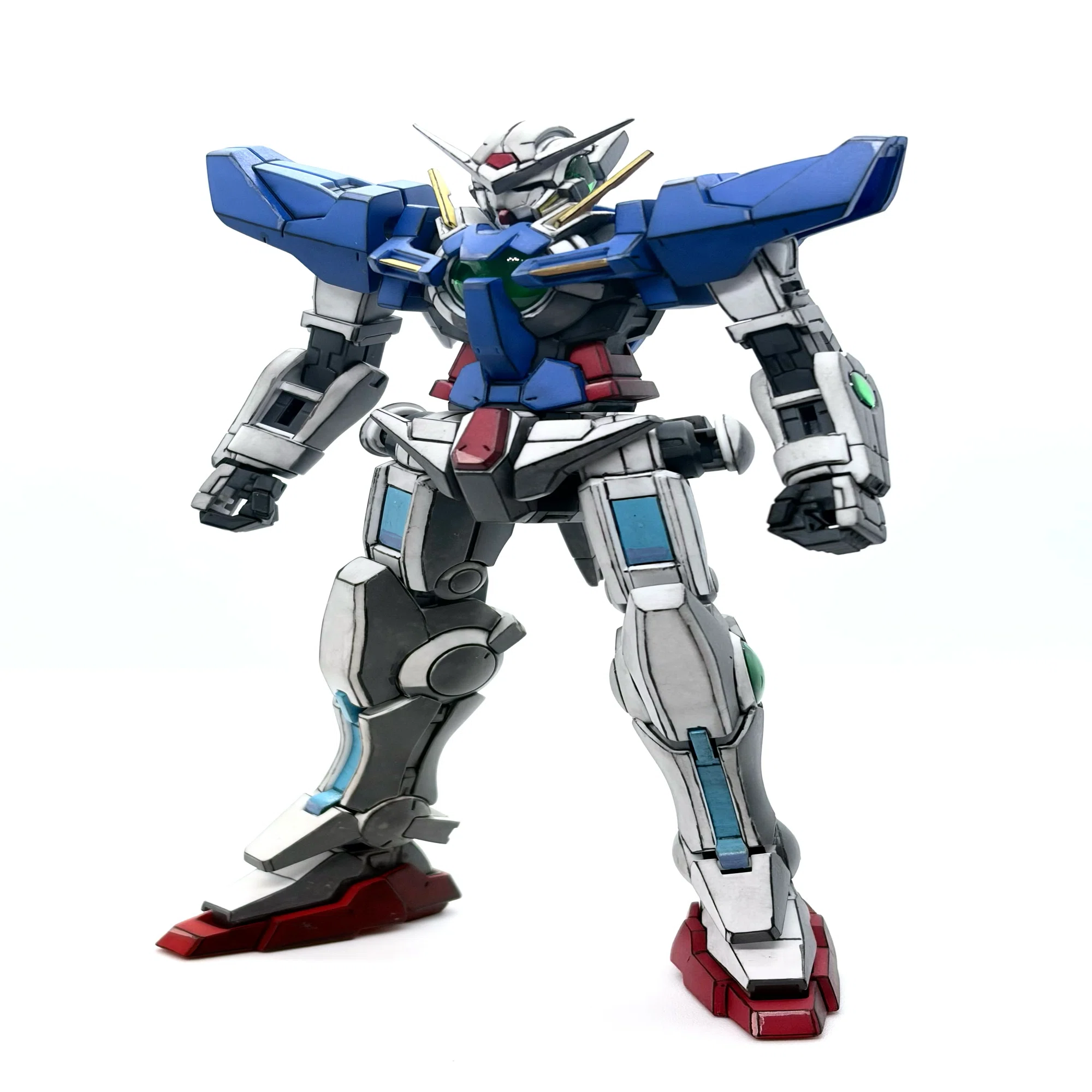 HG 1/144 ガンダムエクシア 【改修 電装改造 塗装 完成品】 塗装技法】HGガンダムエクシアをアニメ塗りで作る｜もっさん@技法探求