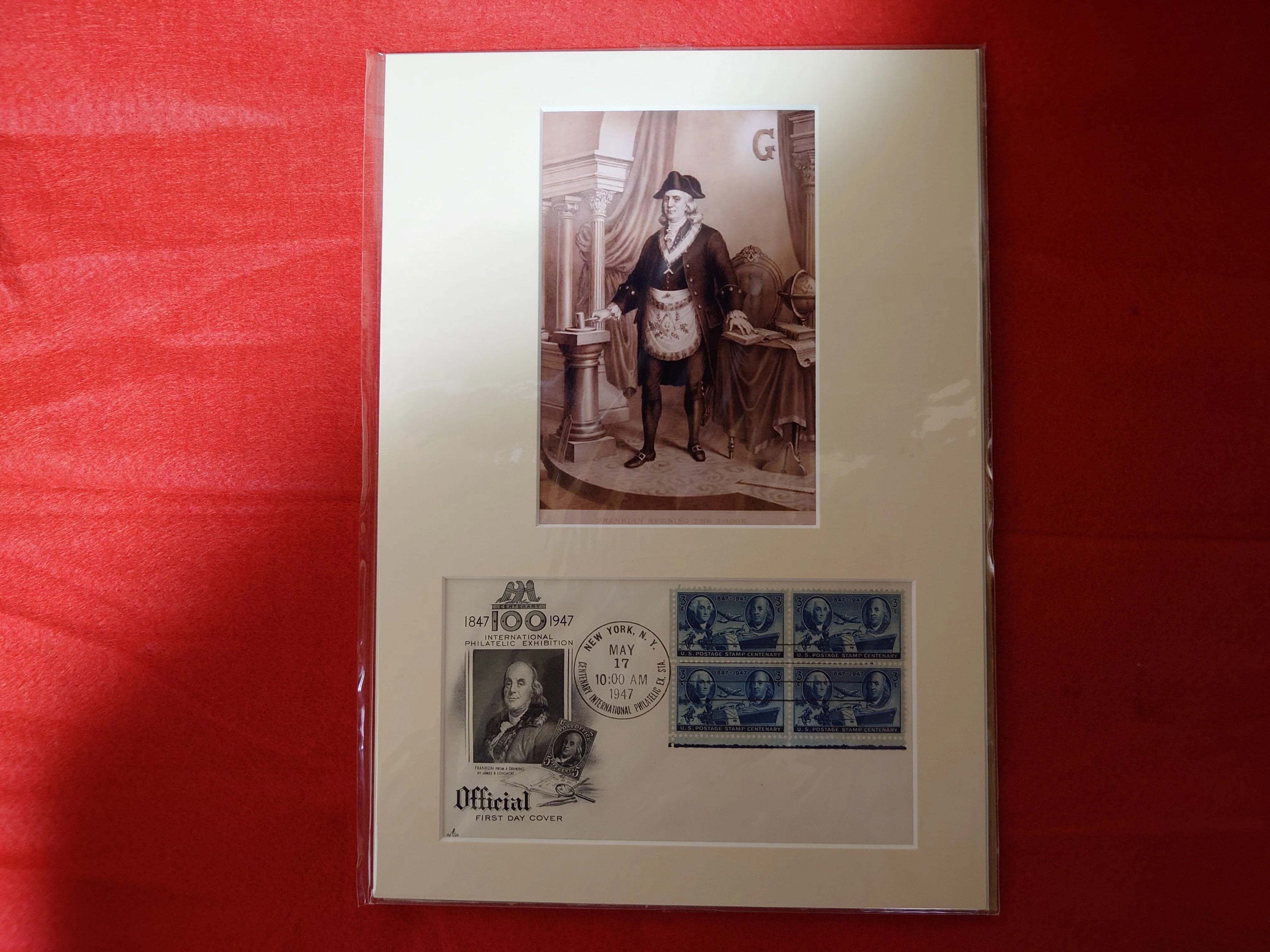 CIPEX 国際切手展記念 1947 ベンジャミン・フランクリン 初日カバー