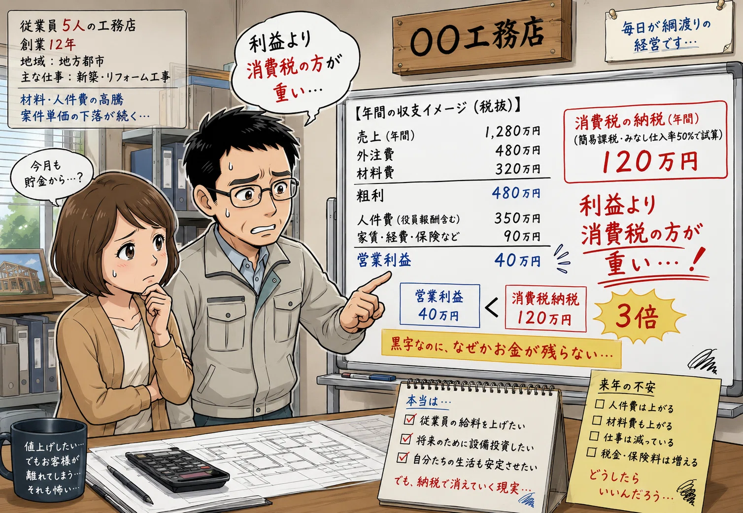 図で理解する：消費税が中小事業者を苦しめる理由｜喜寿超えプログラマ🎈