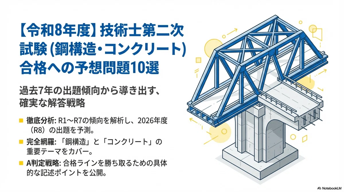第2回：【令和8年度保存版】技術士第二次試験（建設：鋼構造及び