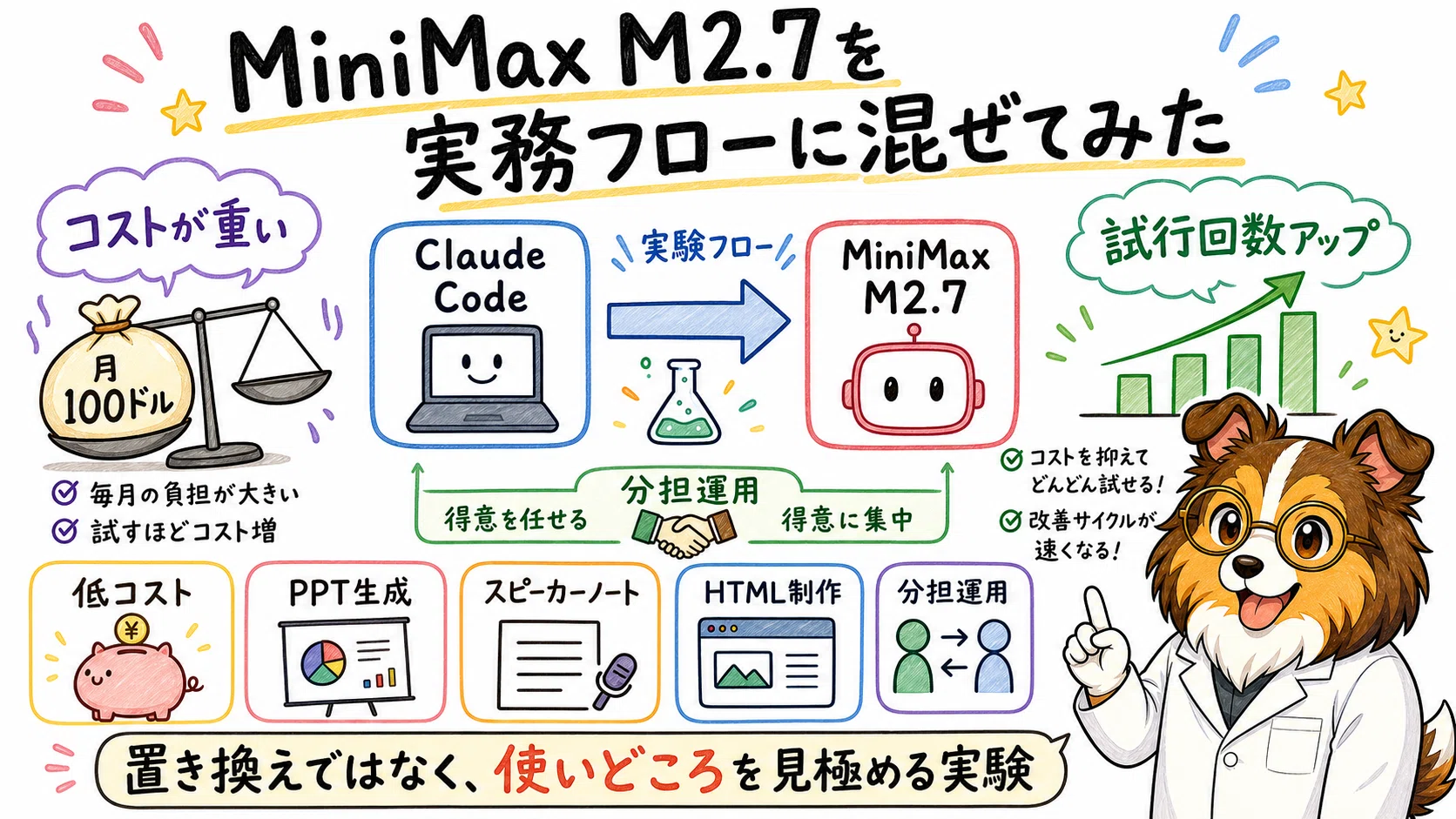 MiniMax M2.7 を Claude Code に組み込んで、本気で実務フローに混ぜて