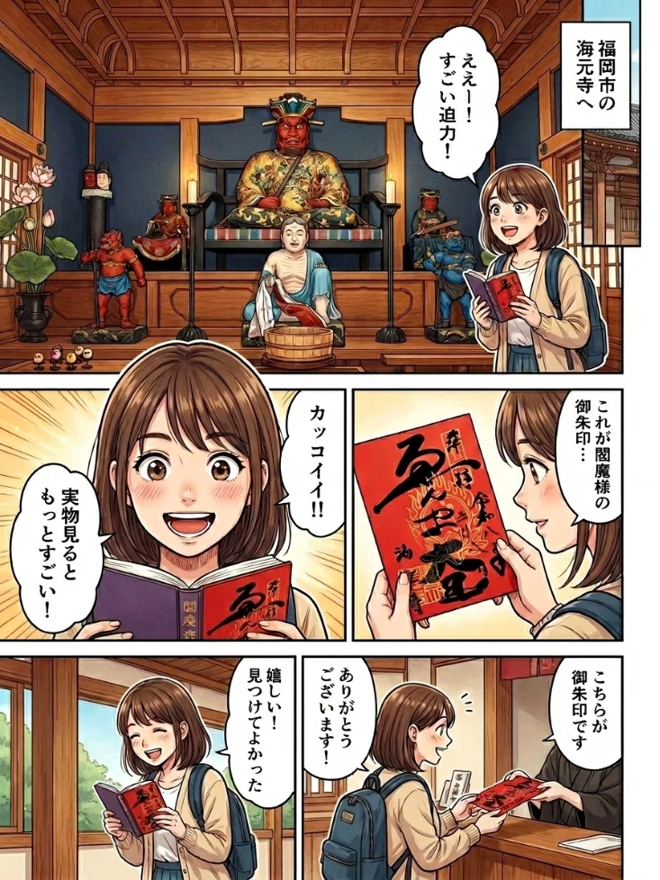 福岡市の御朱印で隠れた人気「閻魔様の御朱印」がある【海元寺】に行っ