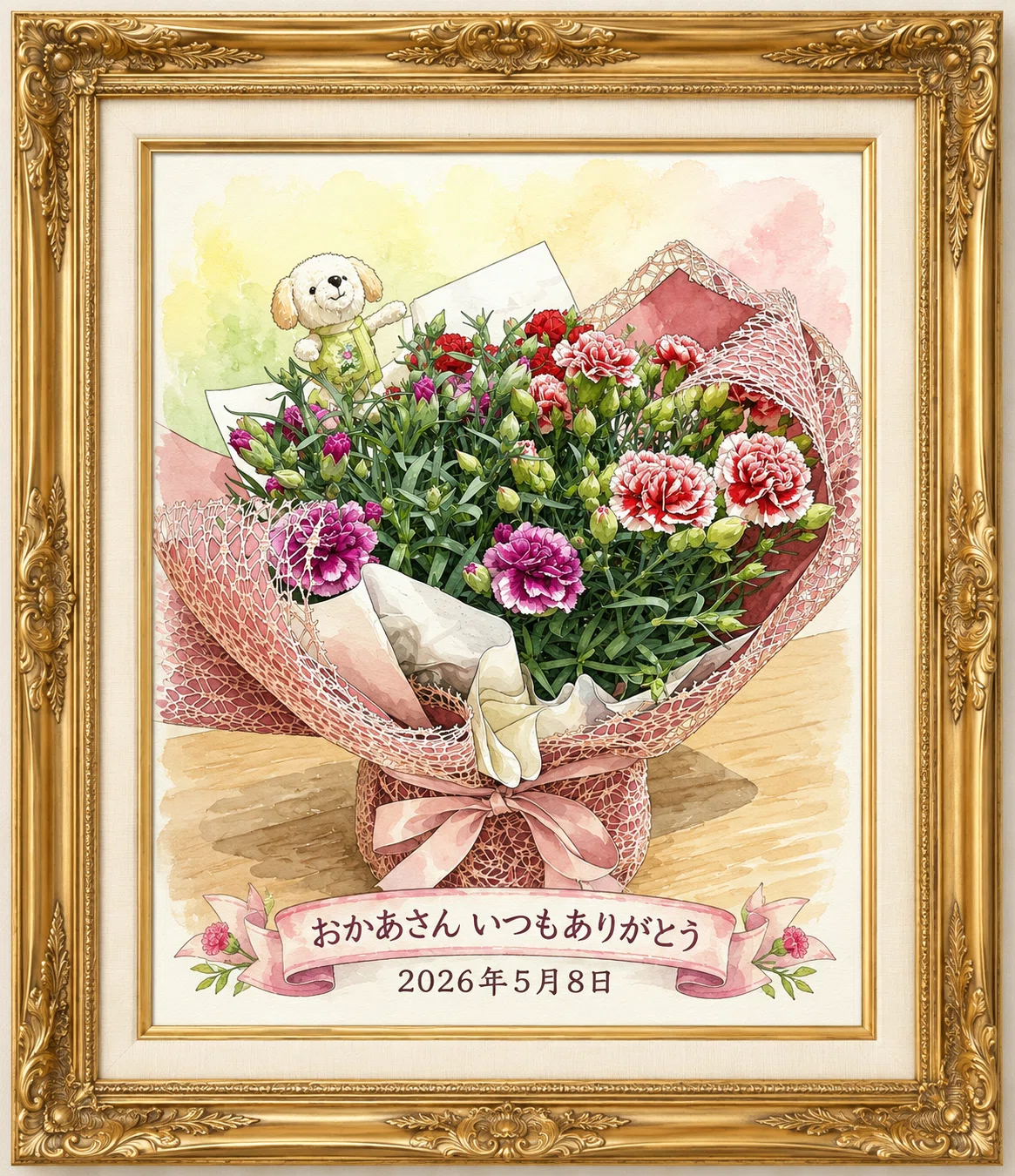 🌸挑戦2667🌸カーネーション｜4次元ポケットから秘密の道具を出す！