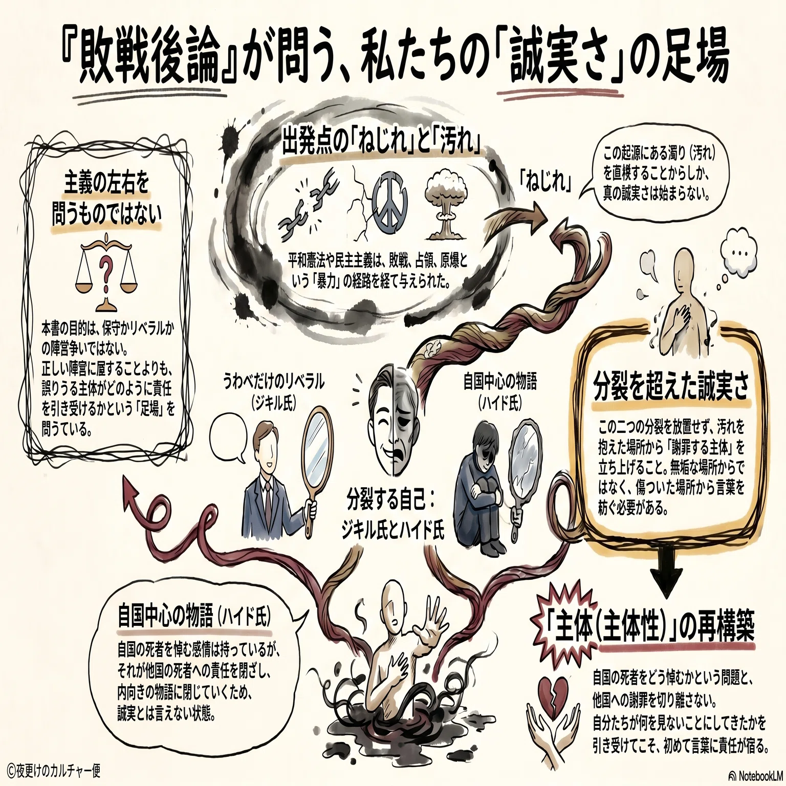 書評】加藤典洋『敗戦後論』――想像の戦後から、現実の敗戦後へ｜夜更け