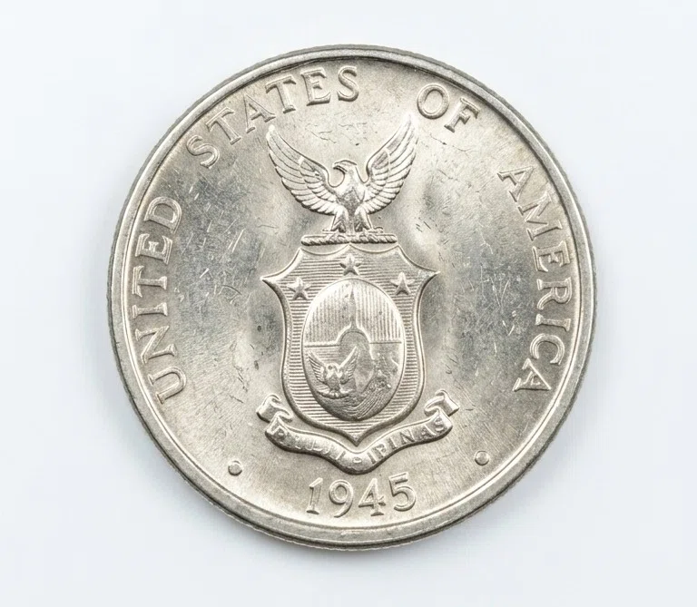 戦火を越えた日米の歴史。1945年アメリカ領フィリピン10センタボ銀貨
