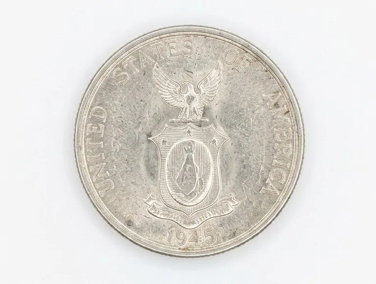 米領 フィリピン 1945 NGC MS65 50センタボ 銀貨 マヨン火山 JCC | ジャパンコインキャビネット / 米領フィリピン 1945S 50センタボ