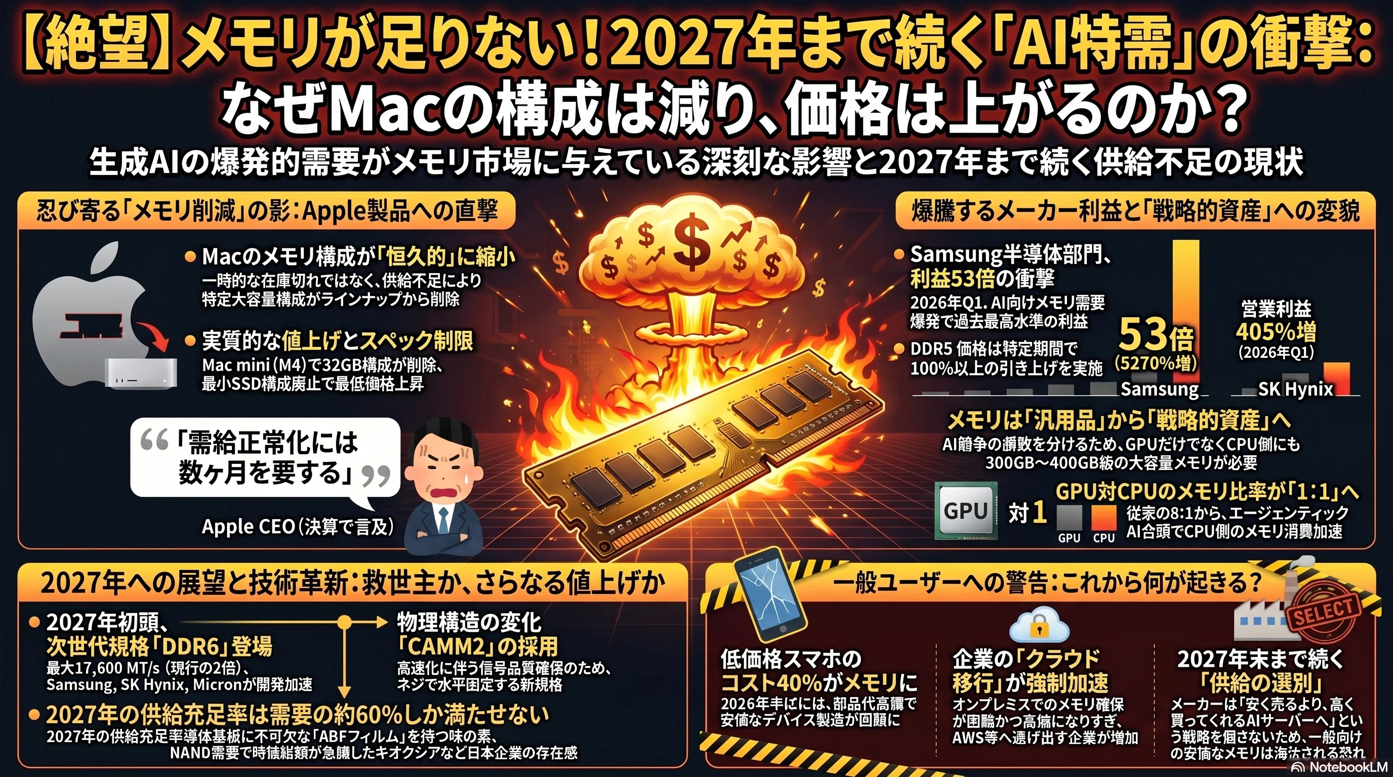 メモリが高すぎる！次世代メモリ市場とAI需要に伴う供給網の激変｜ゆい 