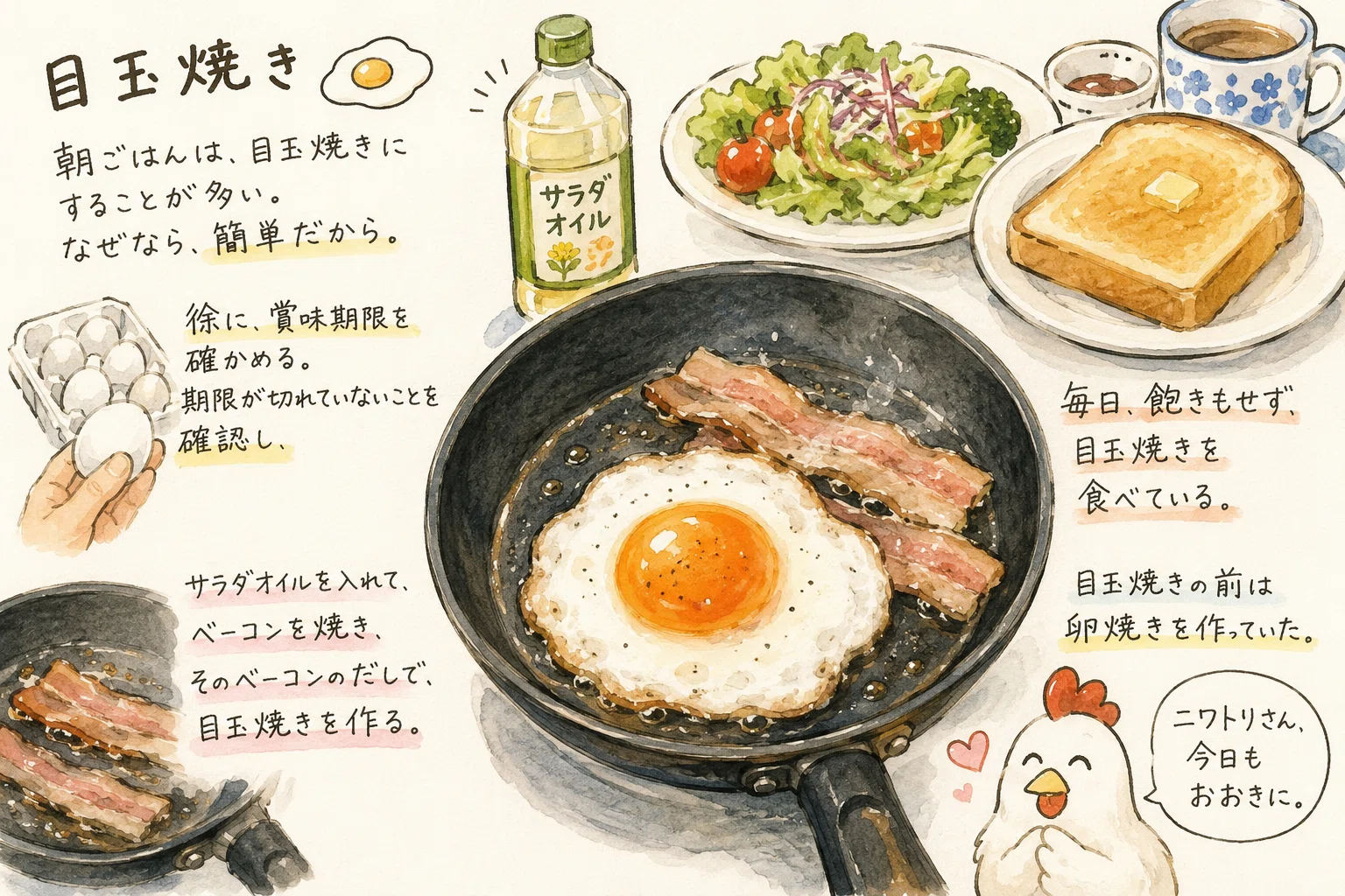 目玉焼きと私｜片桐 みかん