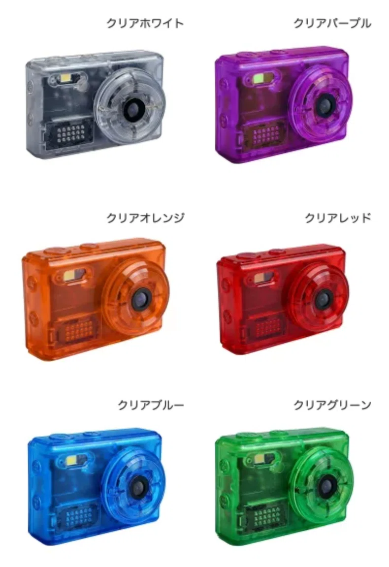 mycrystal スケルトントイカメラ カラフル・新品未使用① 2,980円💥】スケルトンデザインが可愛すぎる。ハワイ旅行に持っていっ