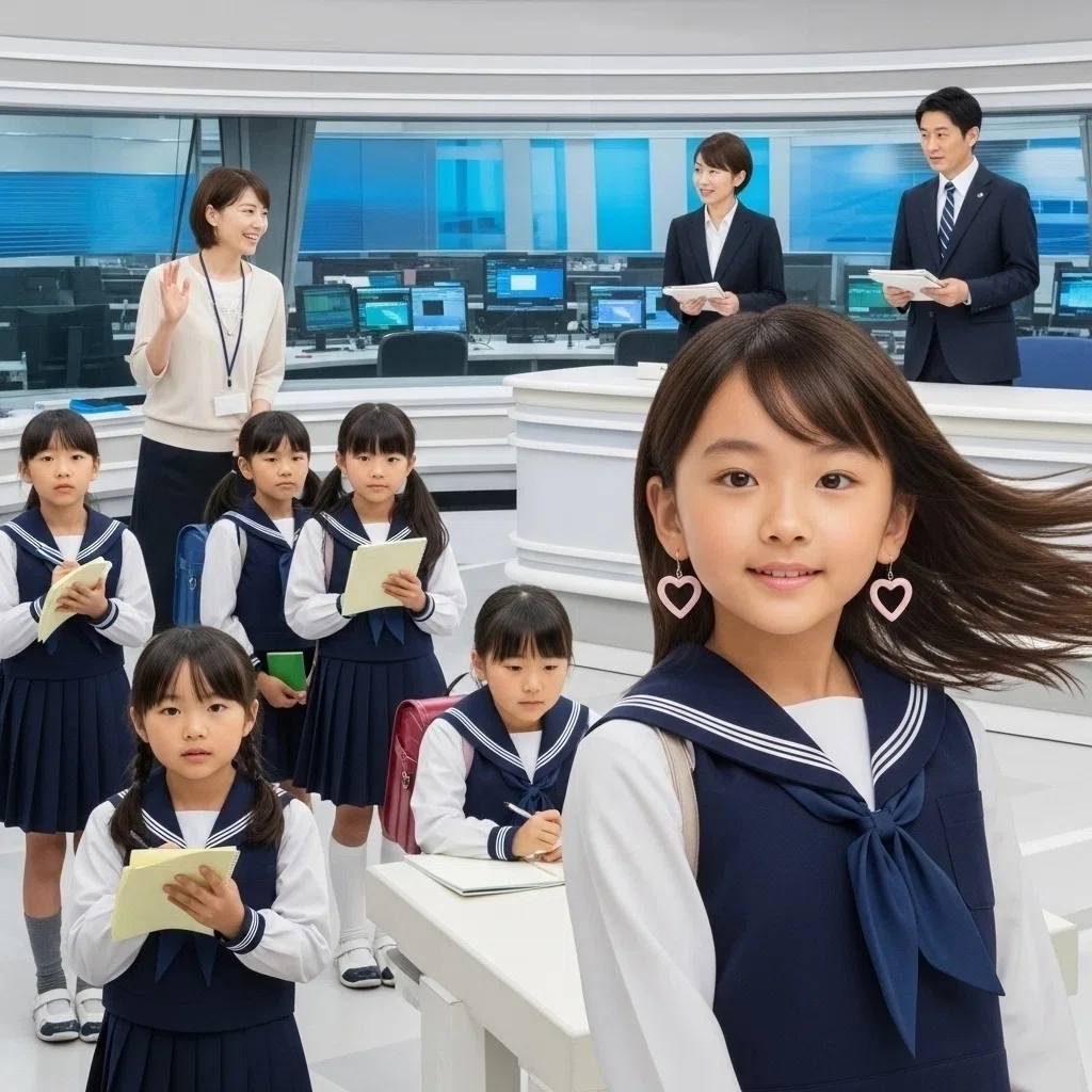 日本の小学生 社会科見学 AI画像/by 日本人クリエイター01