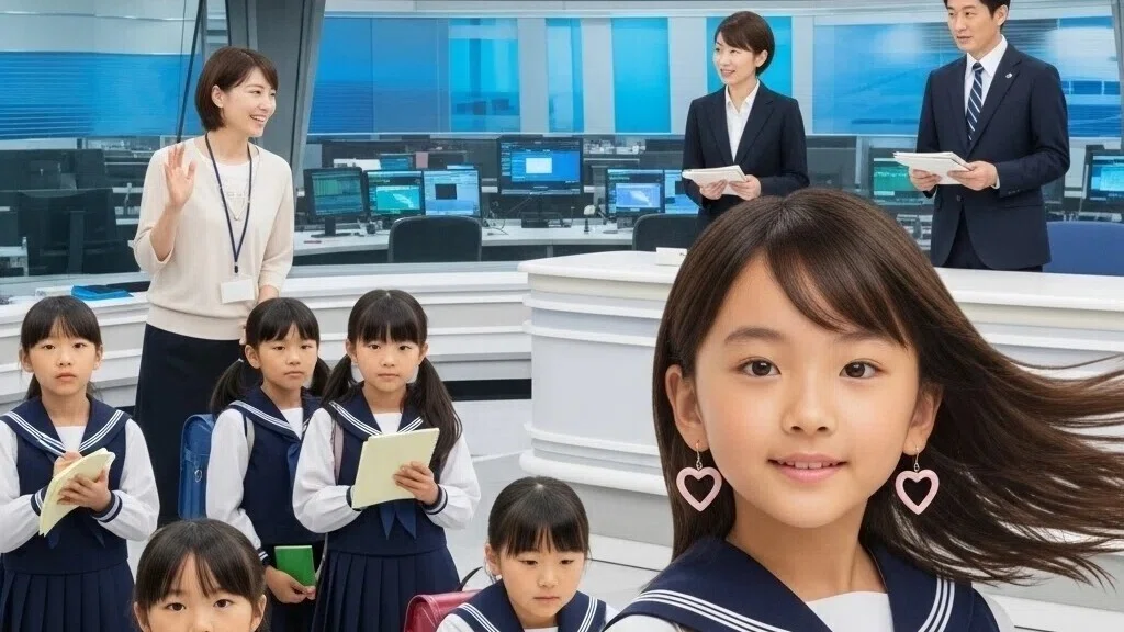 日本の小学生 社会科見学 AI画像/by 日本人クリエイター02