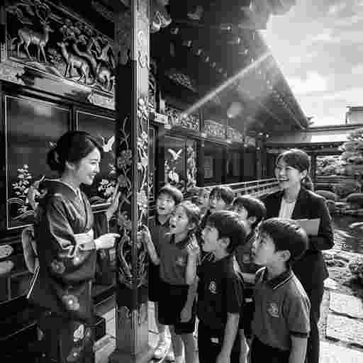 日本の小学生 社会科見学 AI画像/by 日本人クリエイター サンプル02