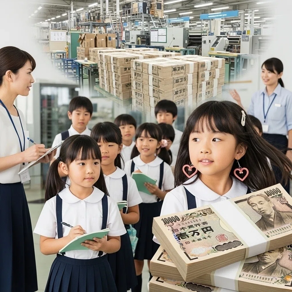 日本の小学生 社会科見学 AI画像/by 日本人クリエイター/写真販売 AI画像 有料＜40枚：350円＞商用利用可01