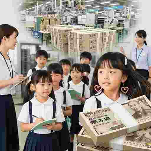 日本の小学生 社会科見学 AI画像/by 日本人クリエイター/写真販売 AI画像 有料＜40枚：350円＞商用利用可（サンプル）01