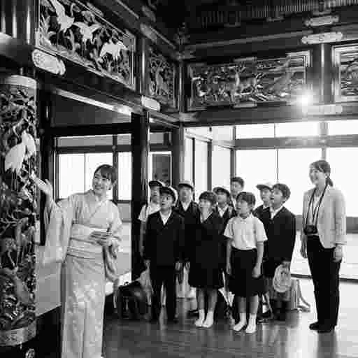 日本の小学生 社会科見学 AI画像/by 日本人クリエイター/写真販売 AI画像 有料＜40枚：350円＞商用利用可（サンプル）07