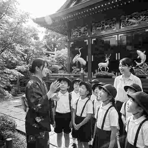 日本の小学生 社会科見学 AI画像/by 日本人クリエイター/写真販売 AI画像 有料＜40枚：350円＞商用利用可（サンプル）04