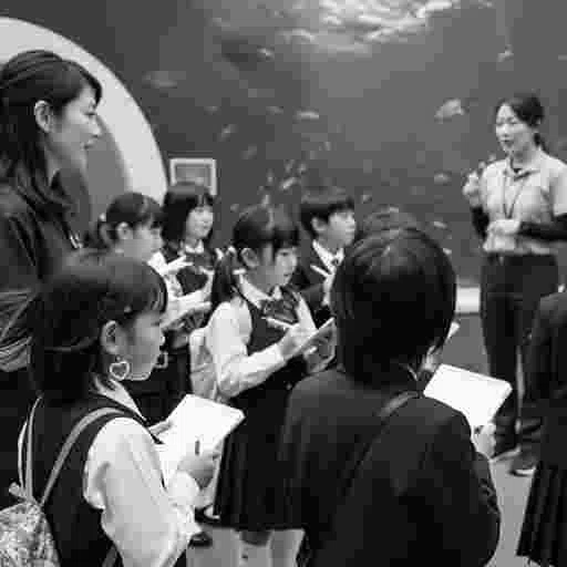 日本の小学生 社会科見学 AI画像/by 日本人クリエイター/写真販売 AI画像 有料＜40枚：350円＞商用利用可（サンプル）19