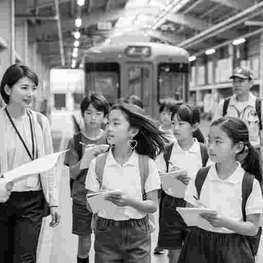 日本の小学生 社会科見学 AI画像/by 日本人クリエイター/写真販売 AI画像 有料＜40枚：350円＞商用利用可（サンプル）24