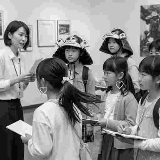 日本の小学生 社会科見学 AI画像/by 日本人クリエイター/写真販売 AI画像 有料＜40枚：350円＞商用利用可（サンプル）31
