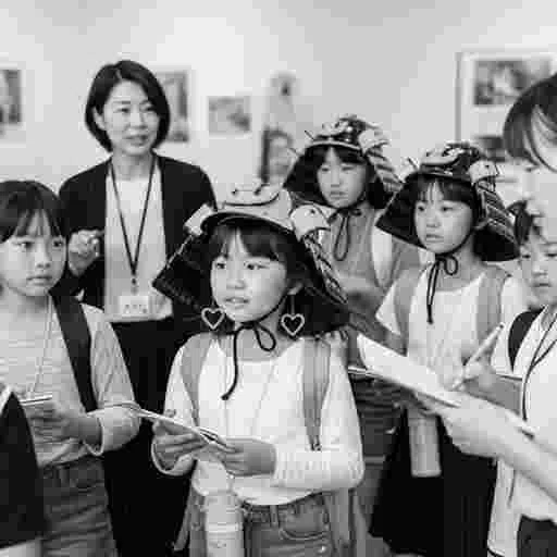日本の小学生 社会科見学 AI画像/by 日本人クリエイター/写真販売 AI画像 有料＜40枚：350円＞商用利用可（サンプル）32