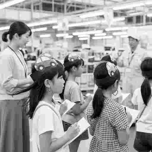 日本の小学生 社会科見学 AI画像/by 日本人クリエイター/写真販売 AI画像 有料＜40枚：350円＞商用利用可（サンプル）36