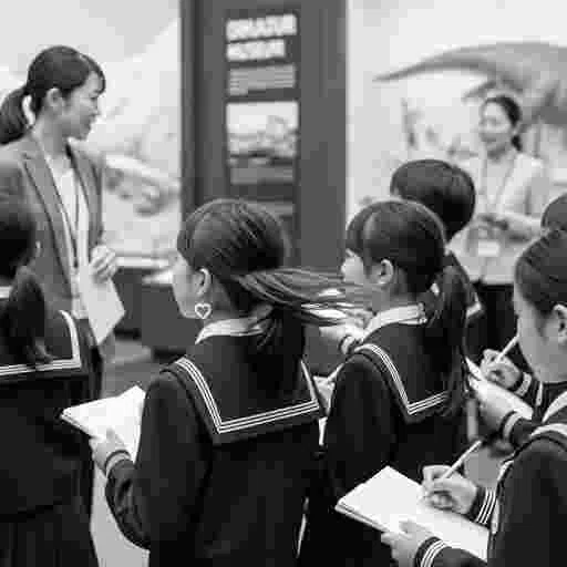 日本の小学生 社会科見学 AI画像/by 日本人クリエイター/写真販売 AI画像 有料＜40枚：350円＞商用利用可（サンプル）38