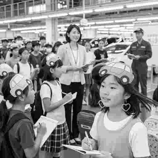 日本の小学生 社会科見学 AI画像/by 日本人クリエイター/写真販売 AI画像 有料＜40枚：350円＞商用利用可（サンプル）37