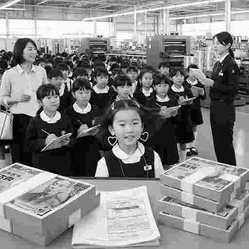 日本の小学生 社会科見学 AI画像/by 日本人クリエイター/写真販売 AI画像 有料＜40枚：350円＞商用利用可（サンプル）22