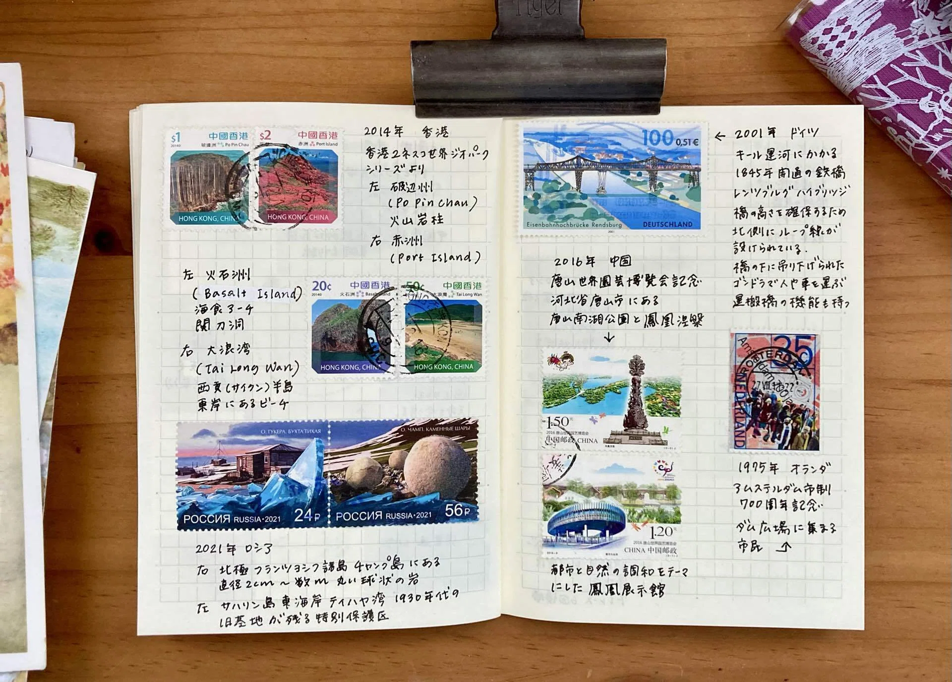 ポスクロで届いた外国切手で作る切手手帳の中身➄｜文子 （フミコ）