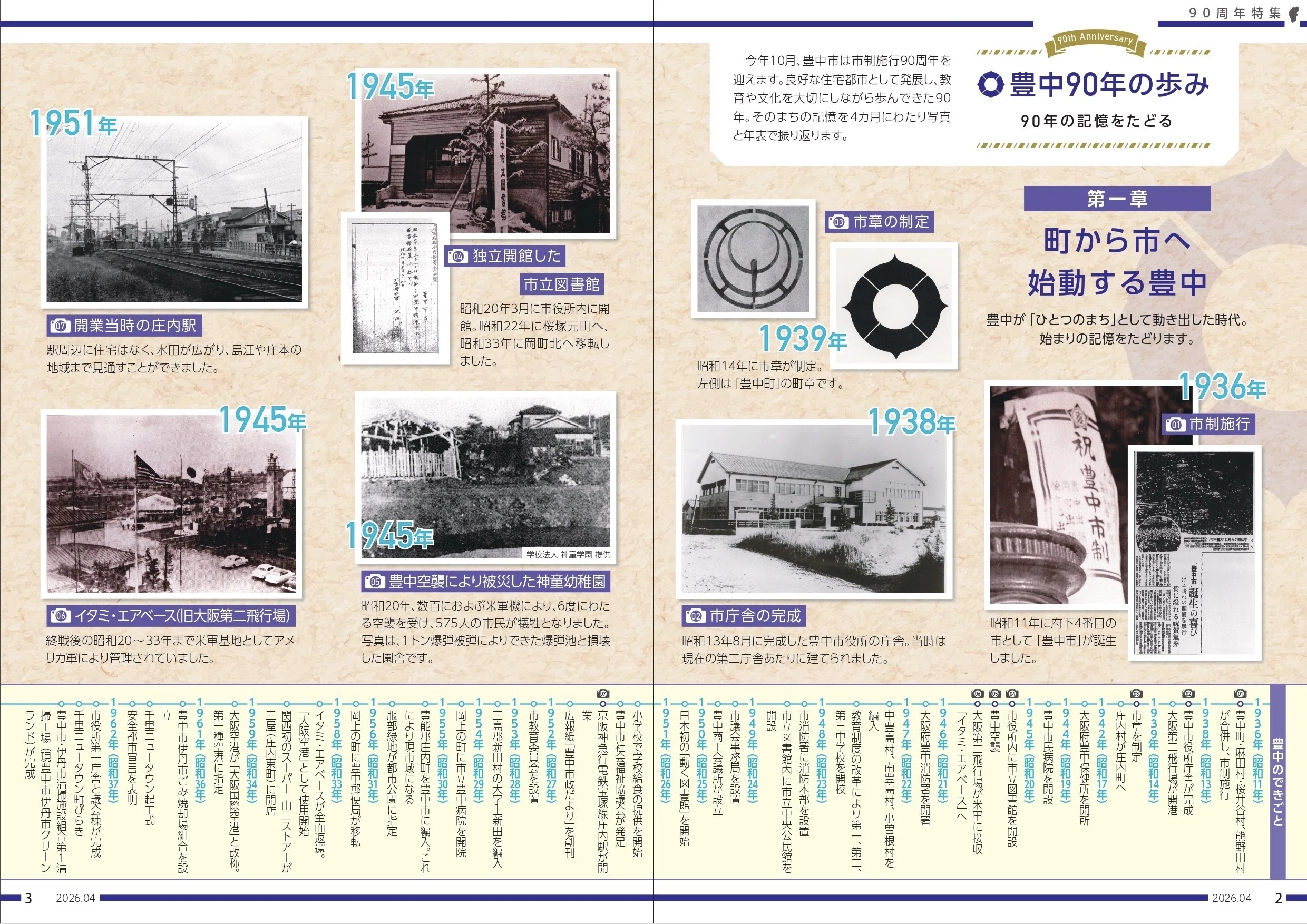 豊中90年の歩み 写真から紐解くまちの記憶 Vol.1 (1936年～1962年